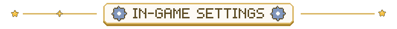In-Game Settings